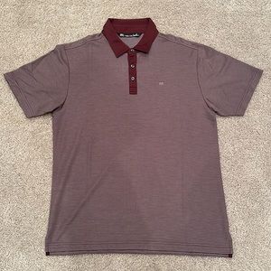 Travis Mathew Polo. Maroon. Sz L